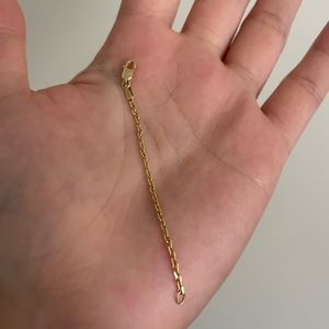 Solid 14k Yellow Gold 2MM Cable Chain Necklace Extender 3”